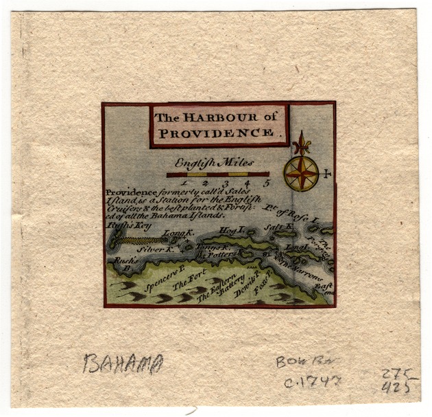 Map of Harbour of Providence, 1747